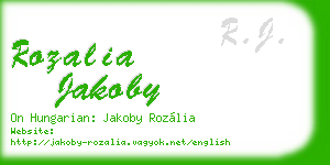 rozalia jakoby business card